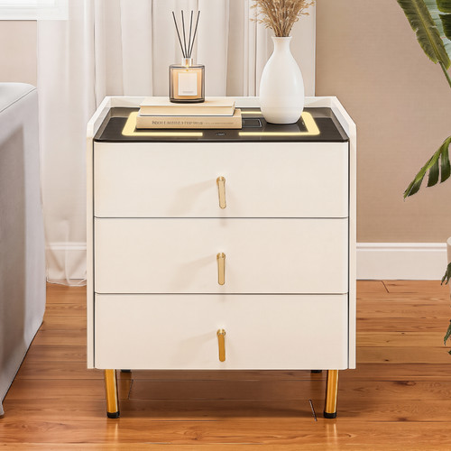 Smart nightstand with hidden - nightstand,
