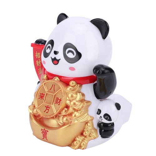 Solar panda figurine dashboard - solar,