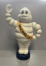 Vintage type Cast-Iron Michelin Man Money Box Standing On Tyre 23cm Tall