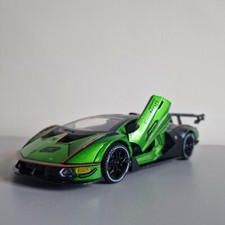 1:24 Lamborghini Essenza SCV12 Model Car Diecast Toy Cars Light Sound GREEN uk