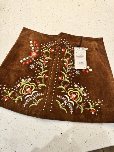 Zara leather mini - skirt, size