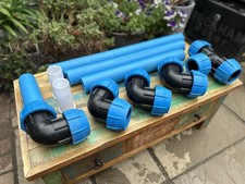 63mm MDPE Compression Fitting Job Lot Bundle - 90° Elbow, Tee and Pipe - WRAS 