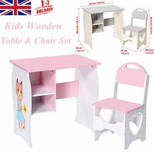 Wooden Kids Desk and Chair Set