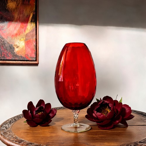 Vintage empoli red - red, vase