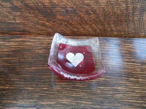 Downs glass dish - jo, silver