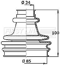 Genuine FIRST LINE Front Outer CV Boot Kit for Ford Focus 1.6 (05/2012-Present)