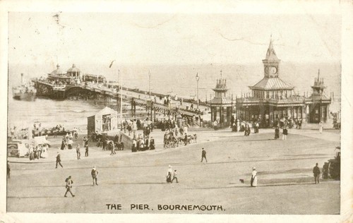 Bournemouth vtg postcard - vtg, 1913