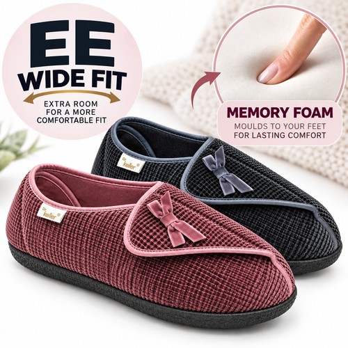 Womens wide fit slippers - womens,