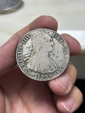 1799 Mo FM Mexico 8 Reales Silver Coin Carlos IIII Chopmarked