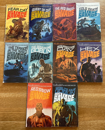 10x doc savage - bantam, books