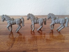 3 Vintage Corgi Chipperfields Circus Horses From The Articulated Horse Box