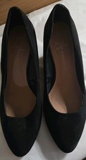 Women's Black Atmosphere Suede Wedged Shoes Great Condition