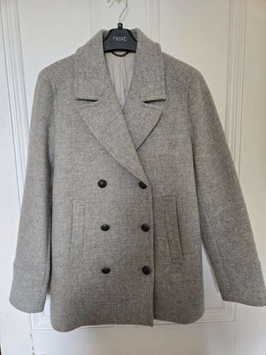 Jigsaw grey peacoat size - , 10