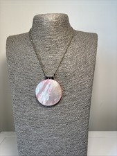 Huge silver  necklace Abalone