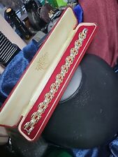 Art Deco Chunky Style Gold Plated Machine Link Bracelet 