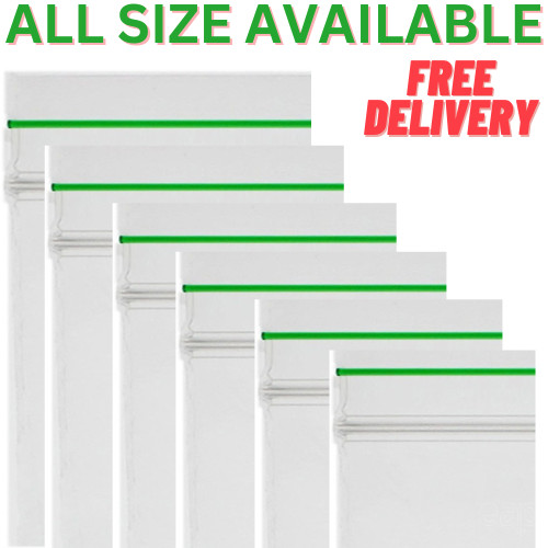 100 small clear bags - x,