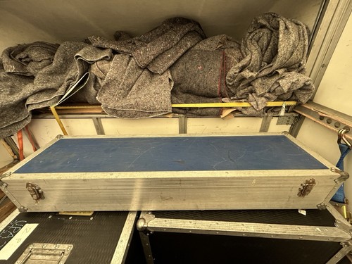 Blue flight cases with hinged - blue,