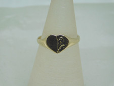 9ct Gold 1/2 Engraved Heart