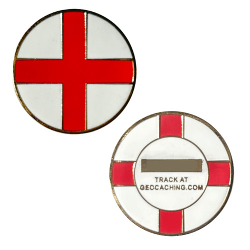 England flag micro geocoin - micro,