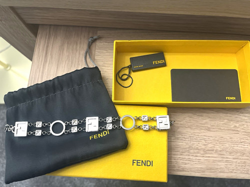 Fendi silver chain charm - chain,