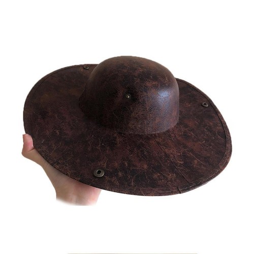 Faux leather pirate hat - leather,