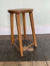 Vintage wooden stool - wooden, with