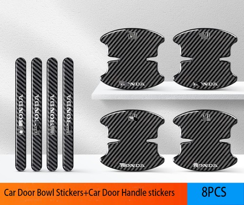 8pcs car carbon fiber handle - carbon,