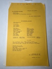 1971 THE RED BARON, VON RICHTHOFEN & BROWN Movie Script REVISIONS Rare