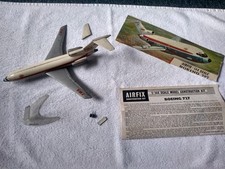 Airfix Boeing 727 Airliner 1/144 Vintage 1960s-Built & Painted w/ Instr &Box top