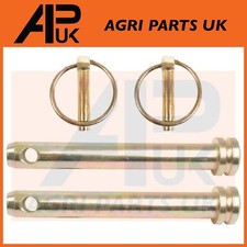 2x Tractor Lower Lift Arm Link Pin Dia 7/8" x 190mm Useable 143mm Cat 1 & Linch