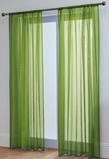 Voile Curtains Pair (2 Panels) Of Lucy Voile Net Slot Top Panels -Top Quality