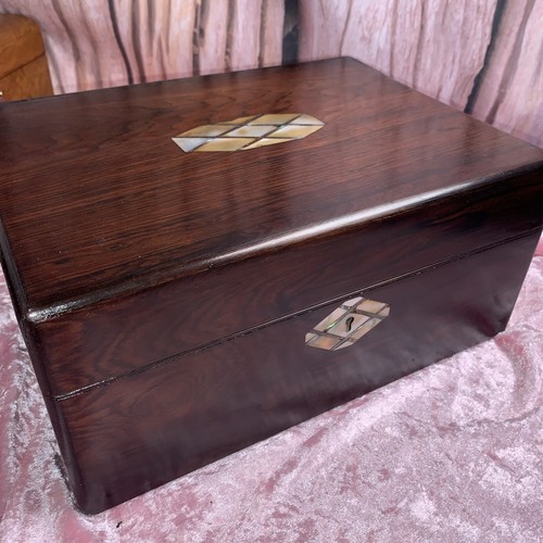 Antique rosewood box - rosewood, with