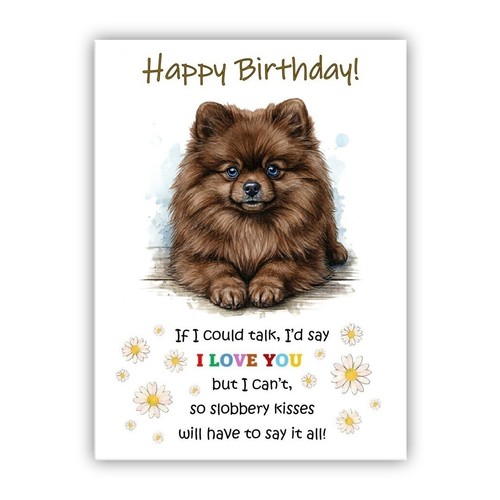 Birthday day card from - the, dog