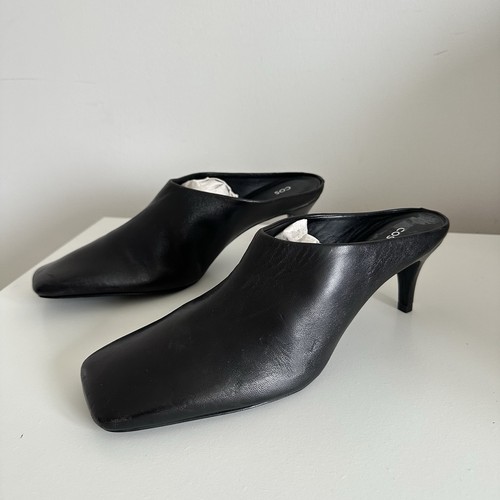 Cos shoes black square toe - black,