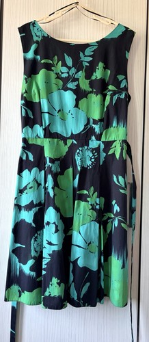 Tesco green black floral - green,, black,