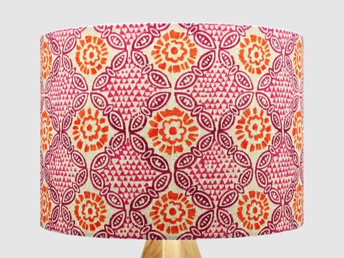 Indian pink orange fabric - indian,