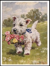 WESTIE TERRIER CARRYING BASKET