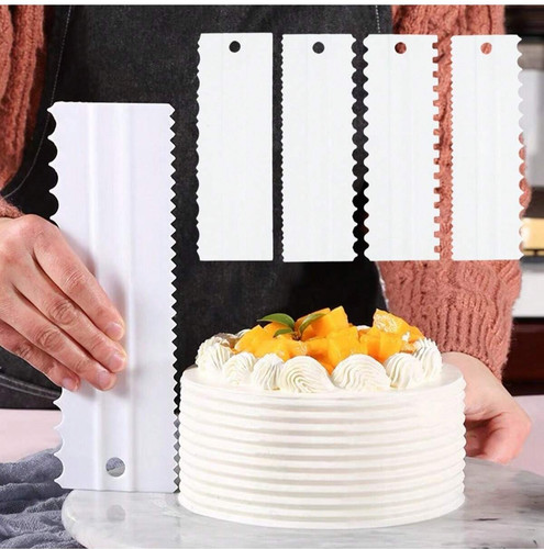 4pcs cake decorating comb edge - 4pcs,