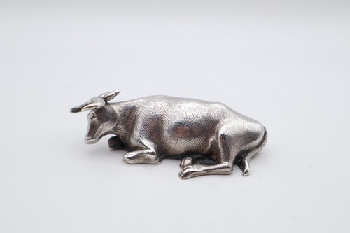 Antique sterling silver - silver, cow