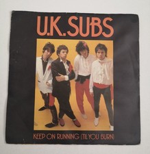 U.K. Subs - Keep On Running (Til You Burn) 7" Blue Wax GEM GEMS 45   topp EX