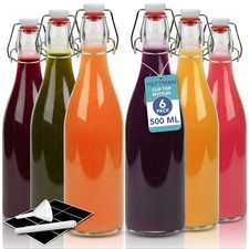 6 x HEFTMAN Glass Bottles
