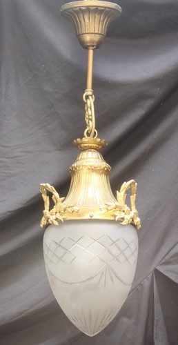 Vintage brass lamp french - a,