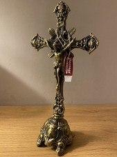 VERY RARE & VINTAGE! PEERAGE BRASS - "ALTAR INRI Crucifix" - UNOPENED (With Tag)