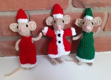 Christmas Mice X3 Hand