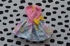 Vintage Mattel Barbie Sweetheart Neckline Pastel Floral Dress Collectors Item