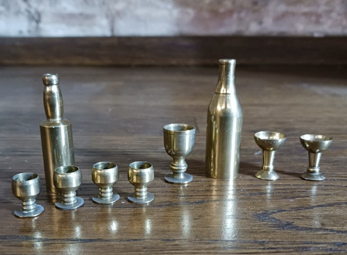 Vintage solid brass dolls - vintage,