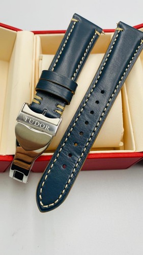 Tudor 22mm navy blue leather - tudor,