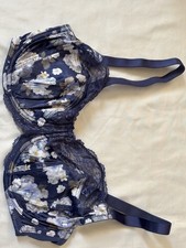 34FF Boohoo Blue Floral Underwired Nonpadded Bra
