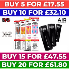 IVG Air Pods | 4 in 1 Prefilled Replacement Pods | 20mg | 2X Pods | E Cig | NEW