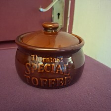 Vintage Thorntons Special Toffee Ceramic Sweet Jar/Pot With Lid Kitchenalia